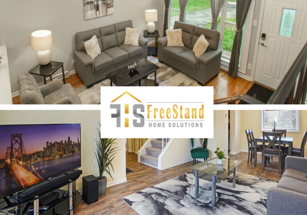 living area from corporate housings by FreeStand Home Solutions